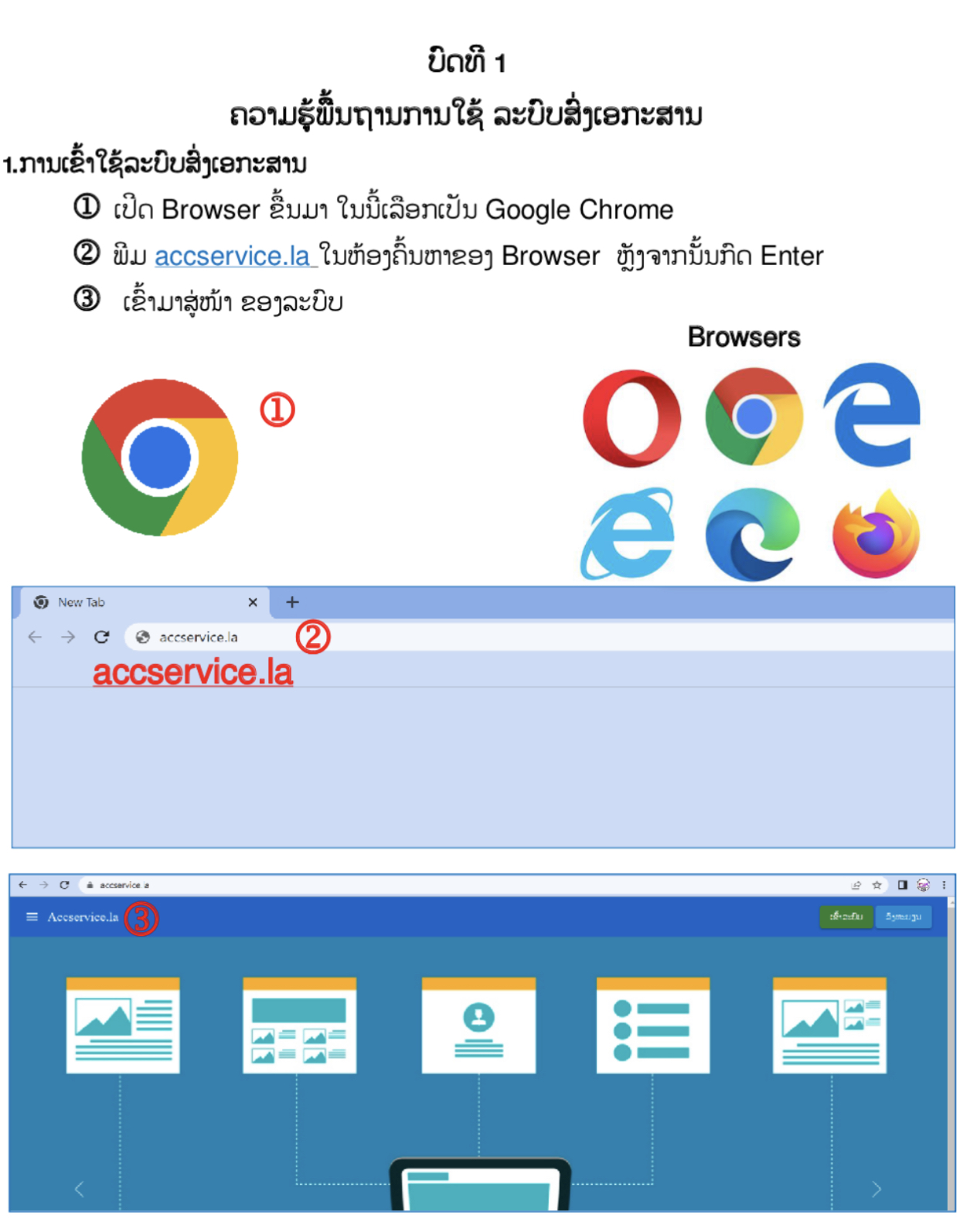 ຄູ່ມືການສົ່ງເອກະສານລາຍງານການເງິນ ຫລື ສົ່ງບົດສະຫລຸບປະຈຳປີໃນຜ່ານລະບົບອອນໄລ accservice.la