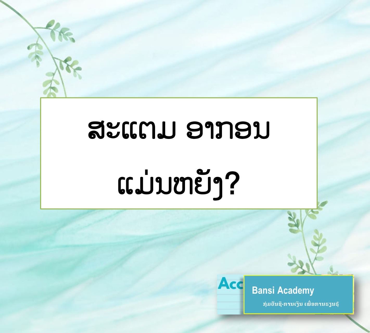 ສະແຕມ ອາກອນ ແມ່ນຫຍັງ?