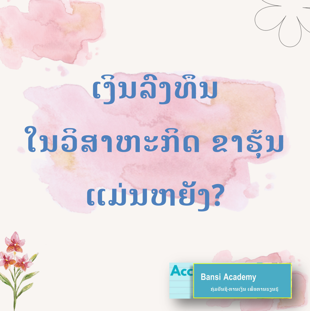 ເງິນລົງທຶນ  ໃນວິສາຫະກິດ ຂາຮຸ້ນ ແມ່ນຫຍັງ?