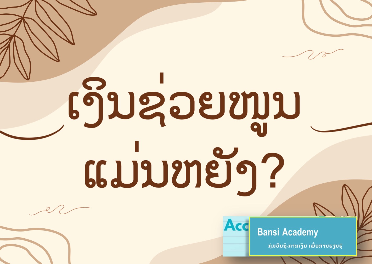 ເງິນຊ່ວຍໜູນ ແມ່ນຫຍັງ?