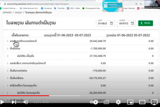 EP. ການເບິ່ງໃບລາຍງານຜົນການດຳເນີນງານ